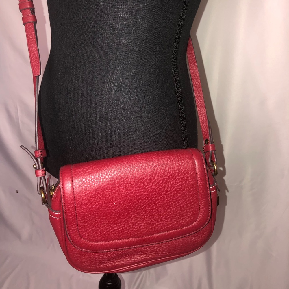 Red J Crew Crossover Bagel